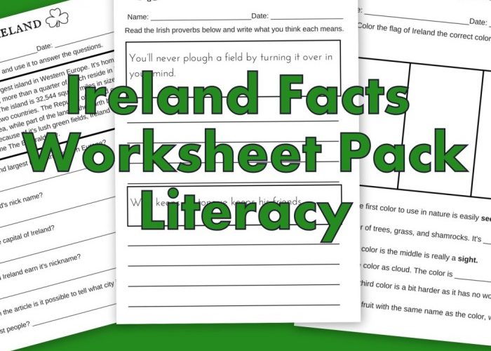 Ireland Facts Literacy Worksheets : Let's Learn about Ireland ...