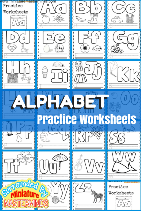 Basic Concept Alphabet Practice Worksheets Free Printables – Miniature