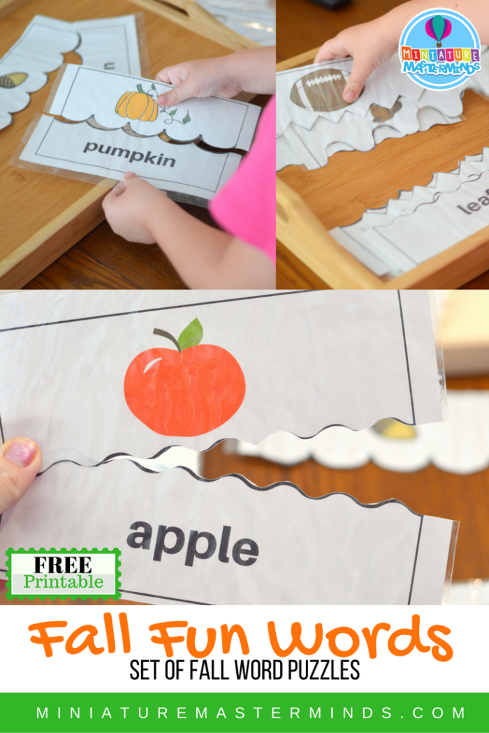 Fall Fun Printable Word Puzzles – Miniature Masterminds