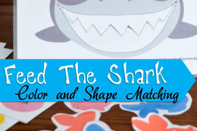 Feed The Shark Colors And Shapes Matching Activity For Preschoolers and ...