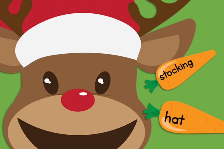 Feed The Reindeer Reading Printable Christmas Word Activity – Miniature ...