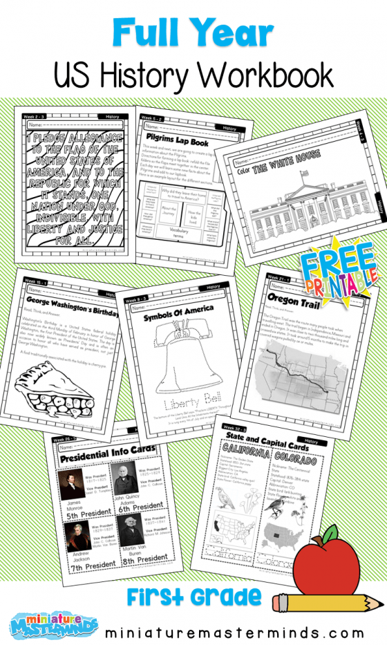 Free Printable First Grade Curriculum Book – Miniature Masterminds