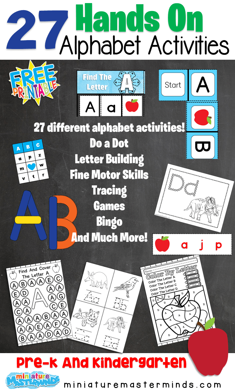 27 Free Printable Hands On Alphabet Activities Over 400 Pages included ...