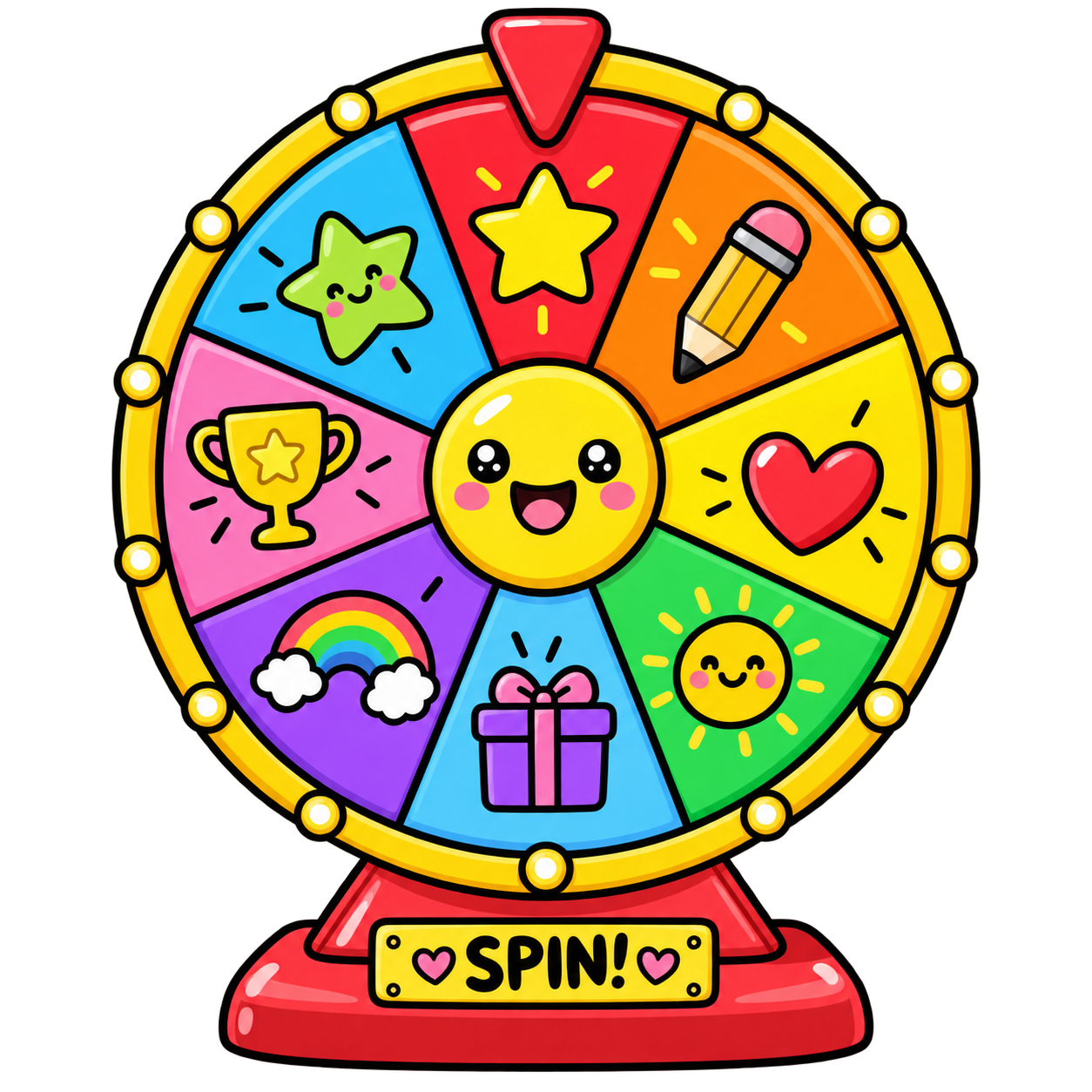 Colorful prize wheel clipart