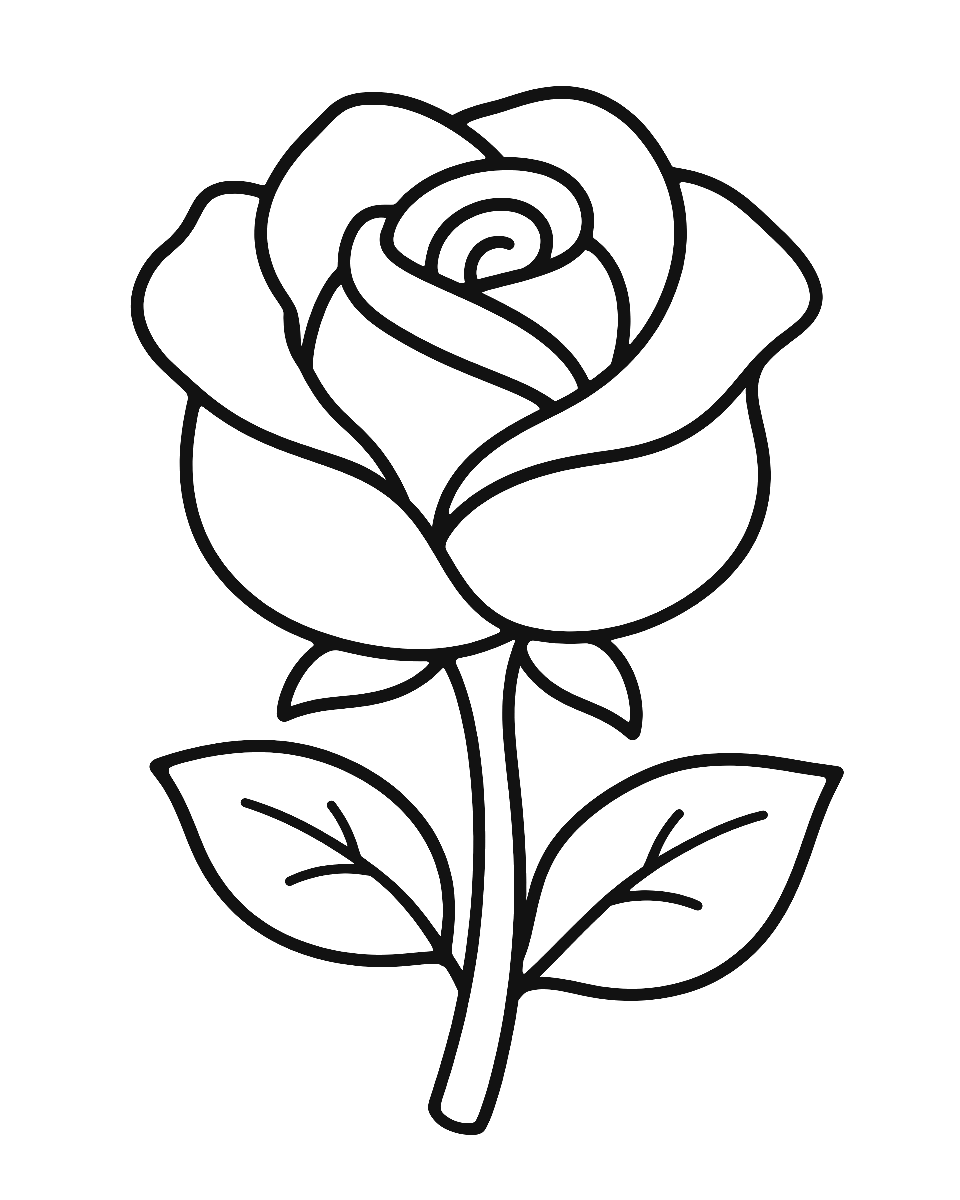 Rose coloring page