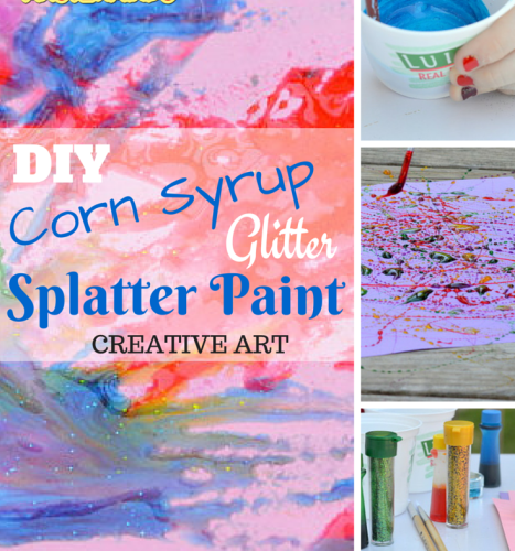 DIY Corn Syrup Glitter Splatter Paint Art – Miniature Masterminds