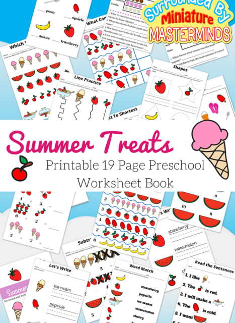 Summer Activities And Printables – Miniature Masterminds