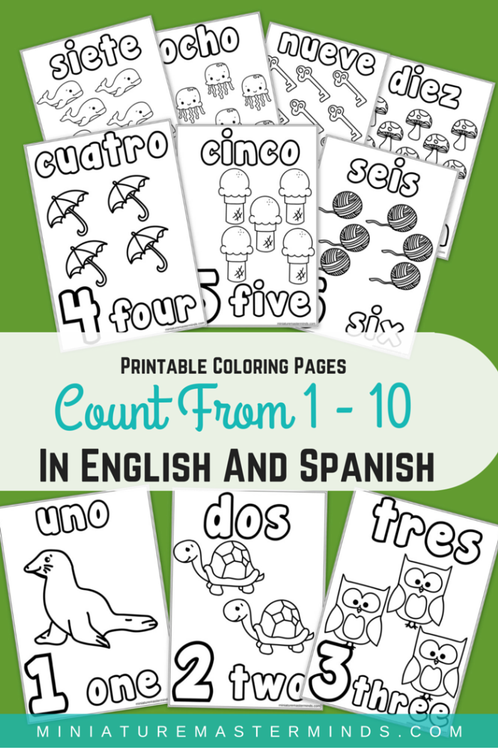 printable coloring pages counting 110 in english and