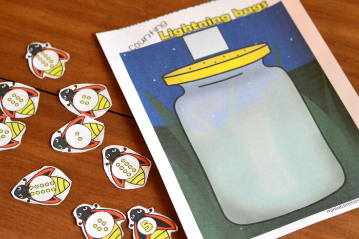 Counting Lightning Bugs Free Printable Preschool Math Activity ...