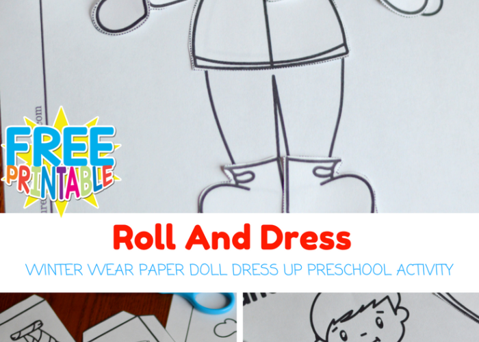 Roll And Dress Winter Wear Preschool Roll The Dice Dress Up Paper Doll