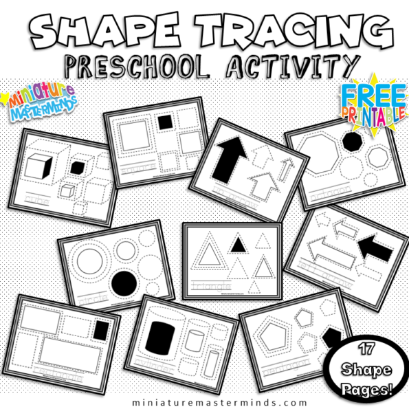 Shape Tracing Practice Activity For Toddlers and Preschoolers ...