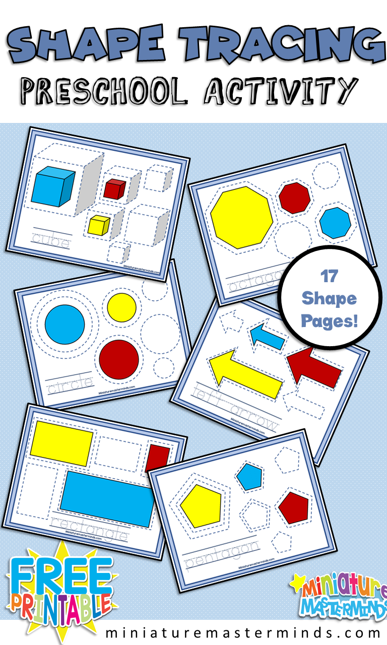 Shape Tracing Practice Activity For Toddlers and Preschoolers ...