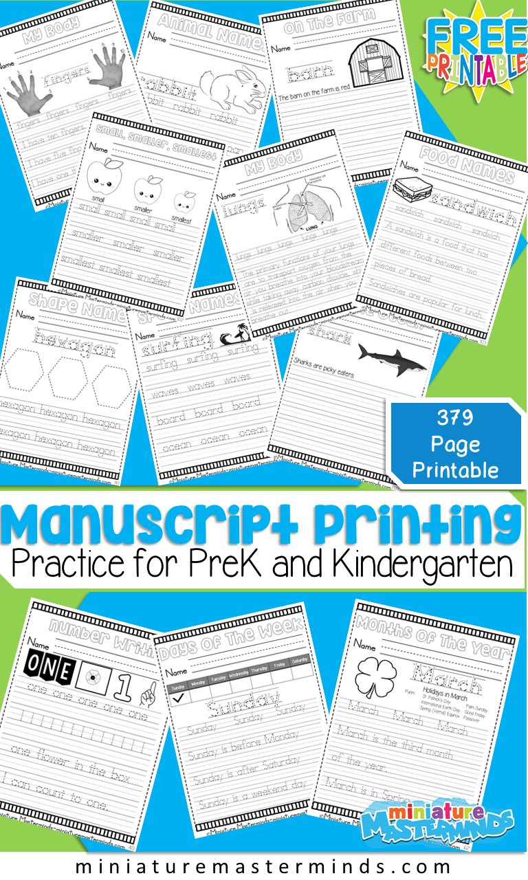 printable kindergarten manuscript paper