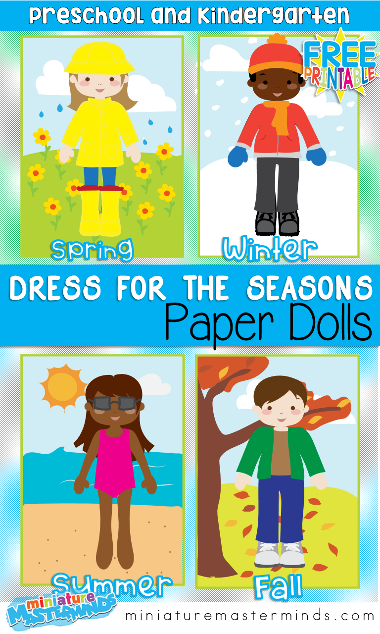 dress for the seasons paper dolls miniature masterminds